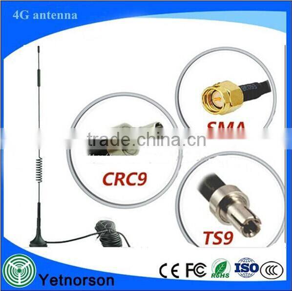 CE standard 4G rubber antenna high gain 4g antenna with samll connector for all kinds of routers