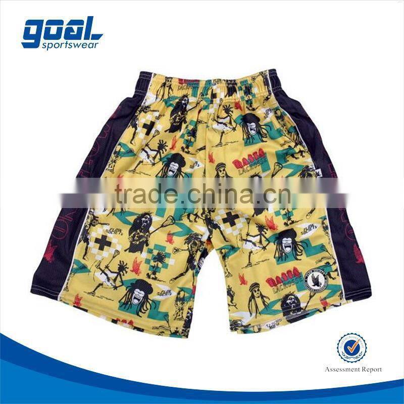 Good quality school 3d printed lacrosse shorts