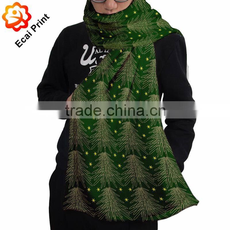 soft personalized customize heat transfer printed lady scarf