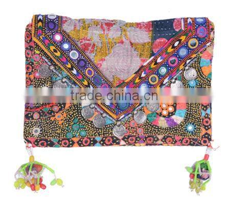 Vintage Wallet Hand Embroidered Clutch