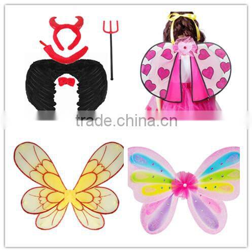 2016 Factory sale kids butterfly wings craft handmade party fairy wings