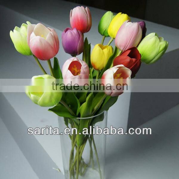 wholesale PU tulip artificial flowers for decoration
