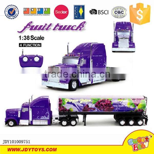 New Product 1:38 Scale 4CH Rc Car Toys With Light Rc Fruit Truck