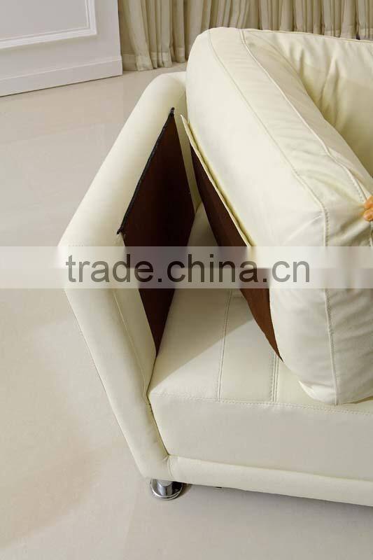 Dhouse livingroom furniture white leather sectional sofa 8030