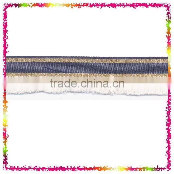 Burgundy Gold Metallic Wool Thread Braid Decorative Trimming swimwear