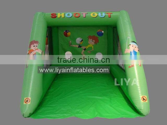 3 N 1 inflatable shooting game/ inflatable soccer ,football ,volleyball game