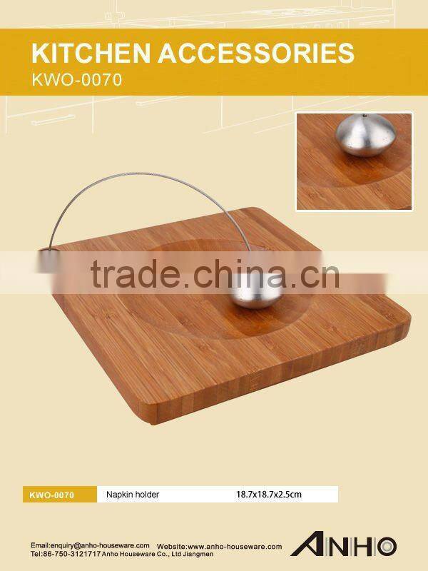 FSC certificated Bamboo Napkin Holder