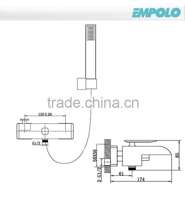 Brass water mixer, water saving shower mixers, waterfall shower mixers 81 3101