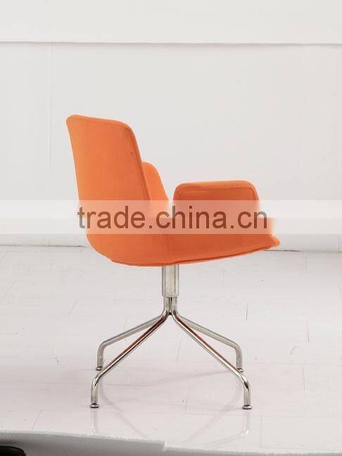 Multicolor choose swivel hotel lounge chair with steel base/swivel chair with footrest/egg lounge chair