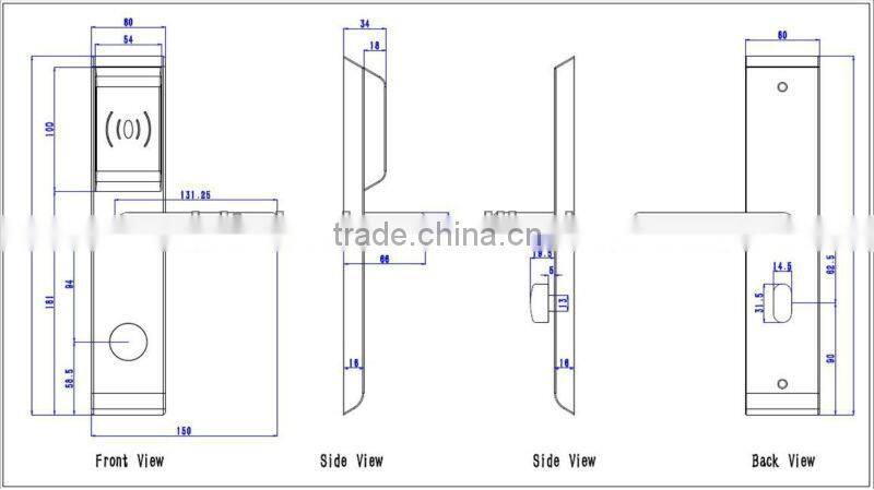 ORBITA Pure Stainless steel bathroom locks for hotel using