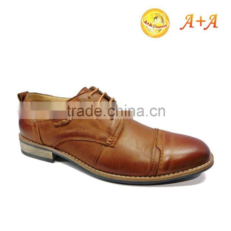 hot selling leather men dress shoes with lace up