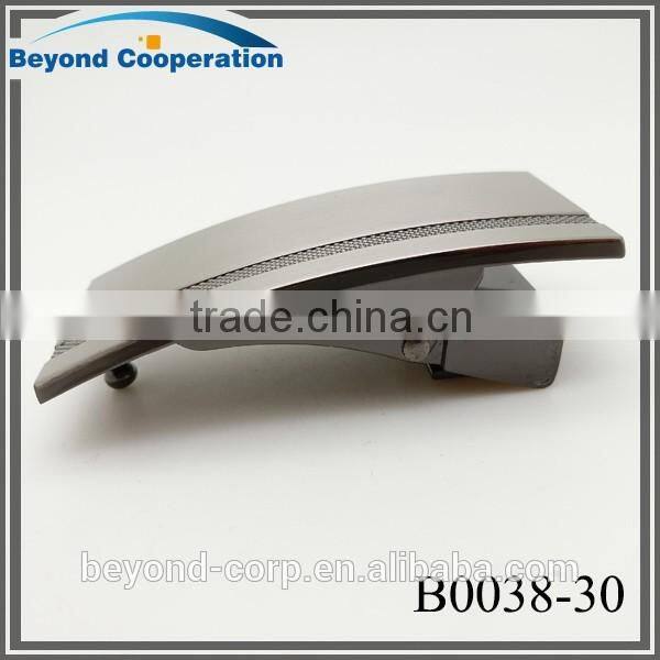 Metal retin effect line press buckle for men