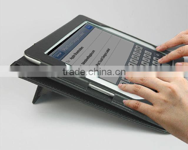 fashionable design pu leather flip cover pouch case for ipad 5