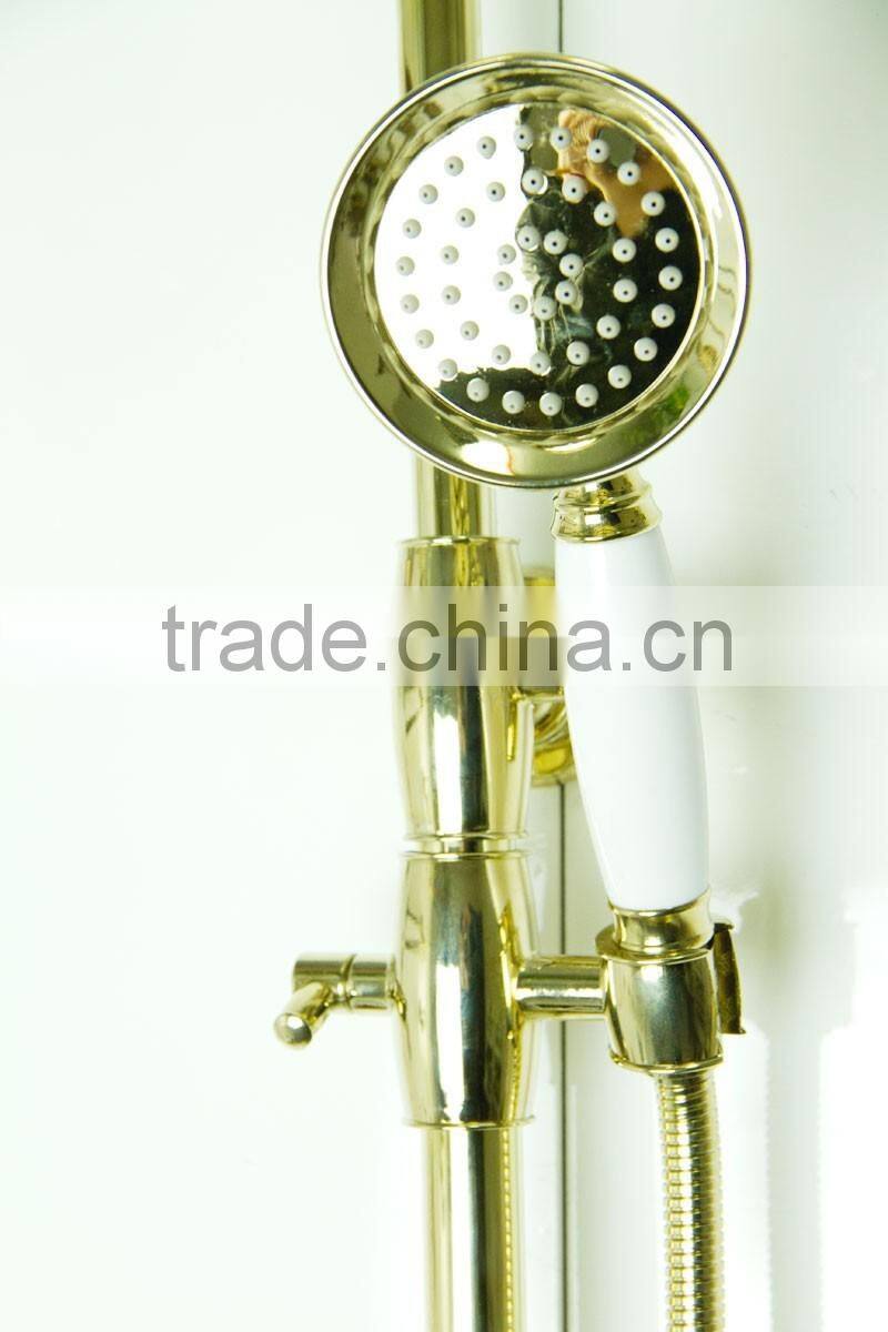 Professional Modern Style Water Saving Antique brass rain bath shower head set