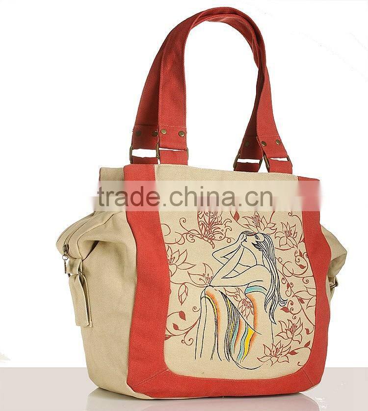 Beauty Girl Print Shoulder bag for Young Ladies