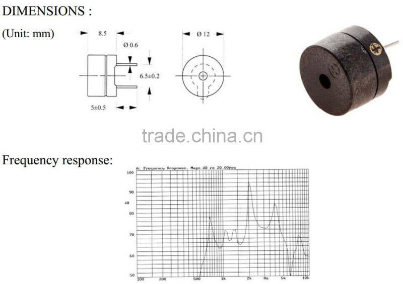 FB-60P01 1.5v small SMD magnetic piezo buzzer, electromagnetic signal transmitter (FBELE)