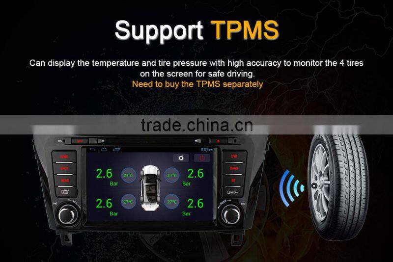 Ownice quad core android 4.4 car gps navigation for nissan qashqai/x-trial 16 ROM support DVR TPMS