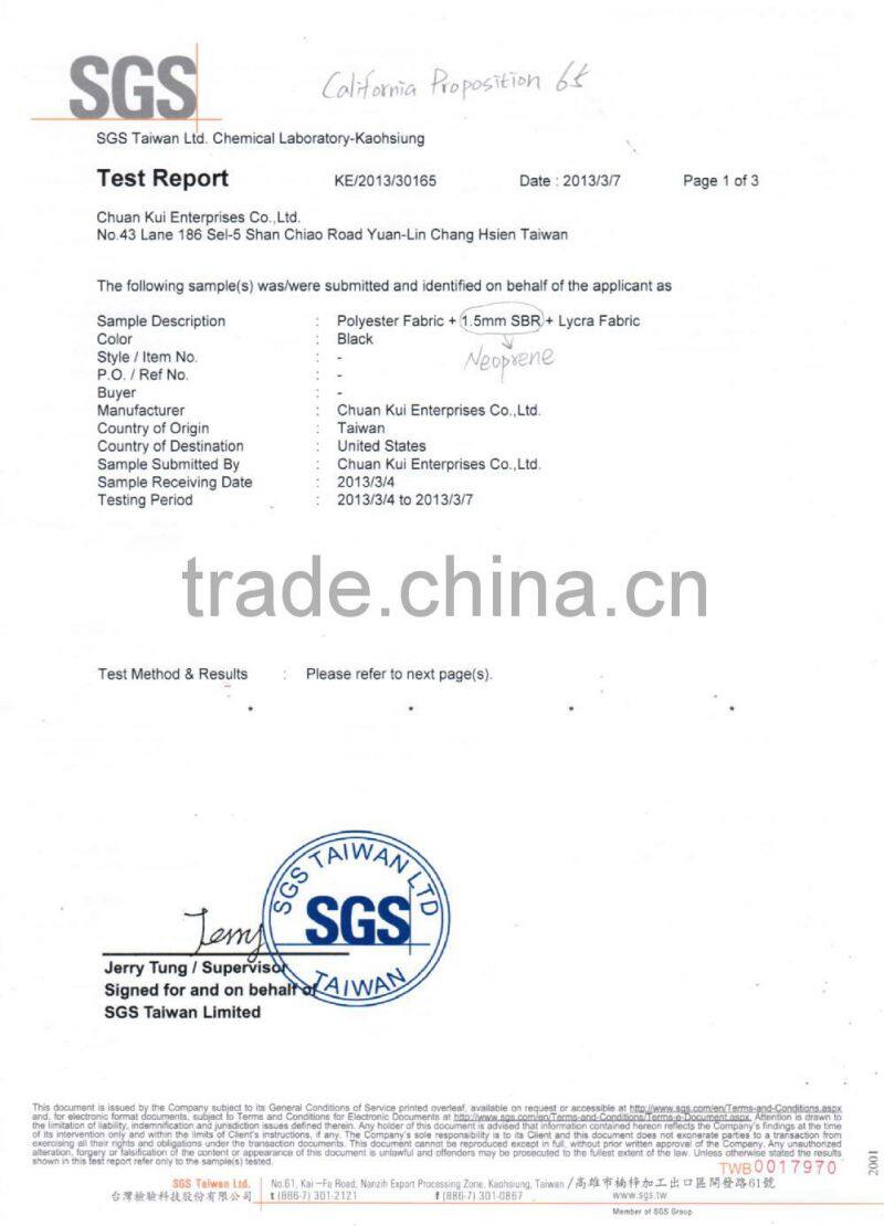 3mm neoprene ankle and wrist weight material neoprene support