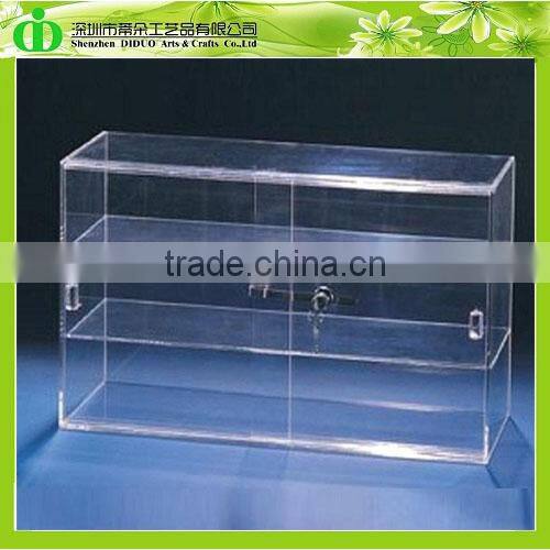 DDC-C009 ISO9001 Chinese Factory Wholesale SGS Test Lockable Acrylic Cupcake Display Cabinet With Sliding Door