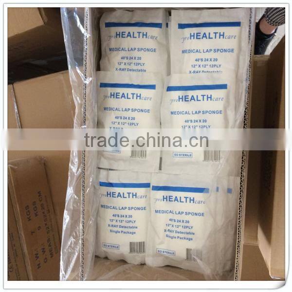 blue medical abdominal swabs