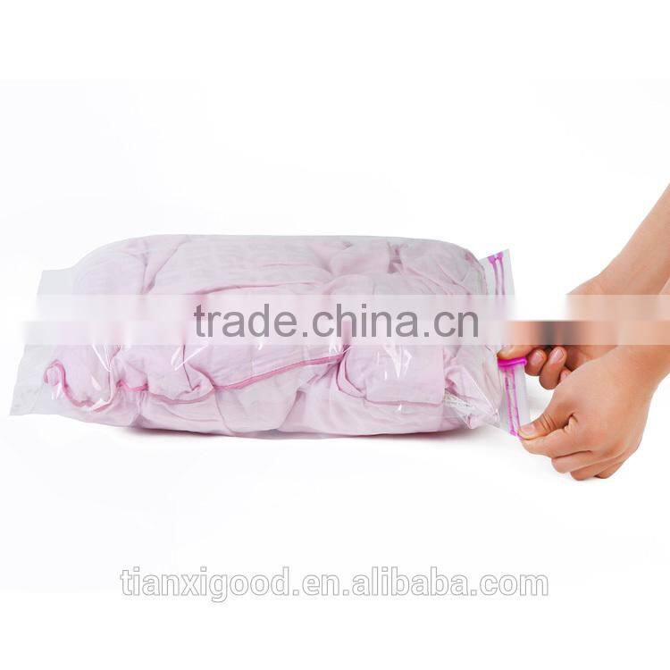 roll-up save space vacuum packing bag,cloth vacuum plastic bag