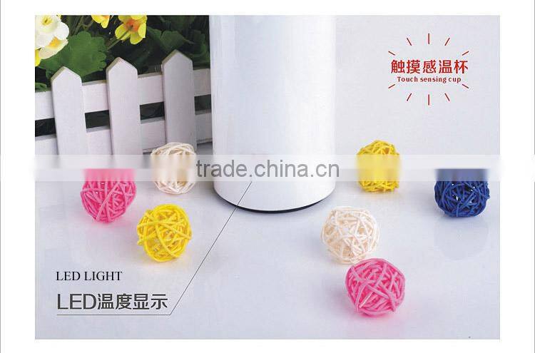 Funny Color Change Stainless Steel Cup/ Novelty Creative Touch Sensing Cup With LED Display For Mother's Gift