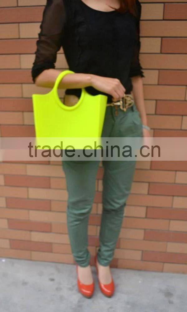 FDA & LFGB Approved Popular Fashion Color Waterproof Silicone Hand Bag