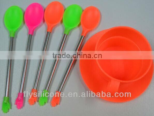Fei aoda Technology Food Grade Coffee tools coffee silicone 3pcs spoons
