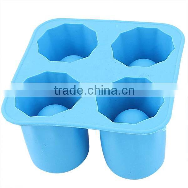2016 Customized 4 Cups Tray Shot Glass Silicone Mold