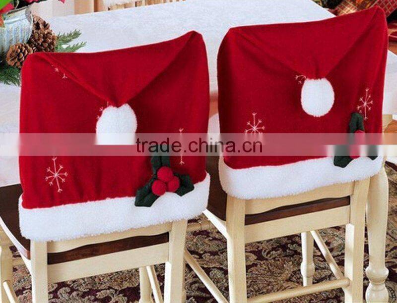 Set of 2 Santa Hat Christmas Chair Covers - Christmas Gift Bag