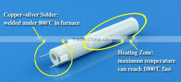 Customize-design Tube-shaped Ceramic heater/ heaters for Milk Warmer