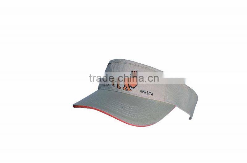 3D embroidery peak 100% cotton twill custom sun visor for promotion