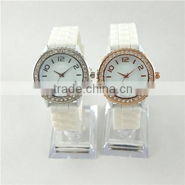 Fashion Design Crystal Watches Promotion Gift Silicone Women Watch