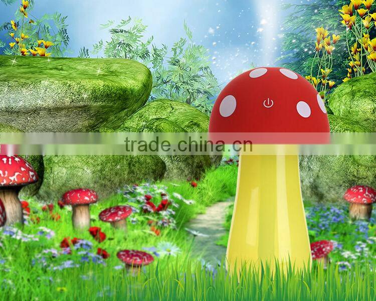 Cute mushroom shape mini usb humidifier air humidifier with led night light, China supplier