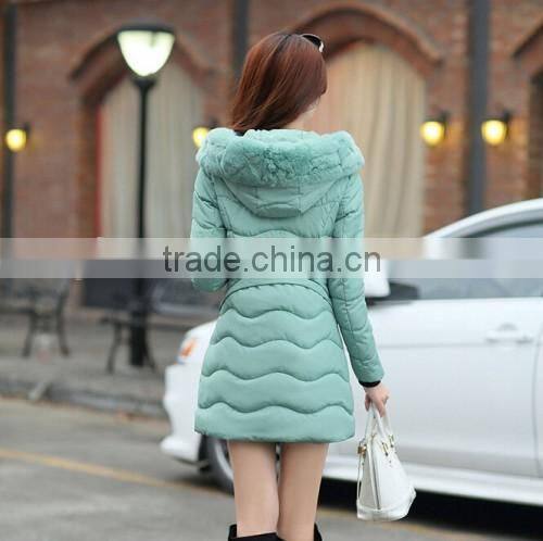 2015 High Quality Factory Selling Fur Collar Coat Fashion Keep Warm Newest Beautiful Ladies Fur Coat