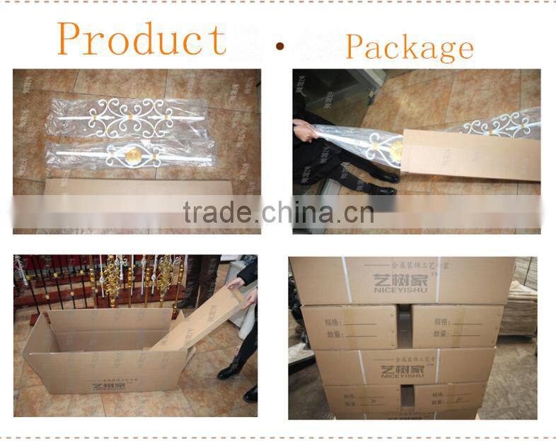 Wholesales low price wrought iron stair railing, garden stair railing, baluster design