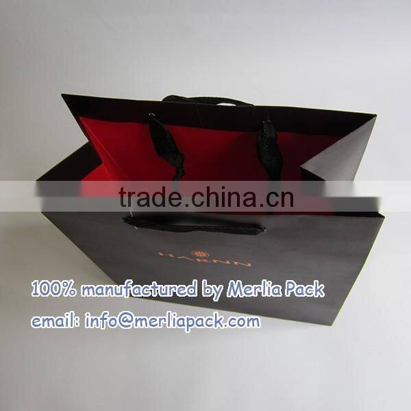 Face Eye Treatment Cosmetics Carrier Bag Gold Logo Black Eyelets Bag