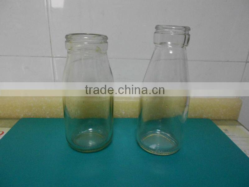 clear glass bottle for milk product 200g