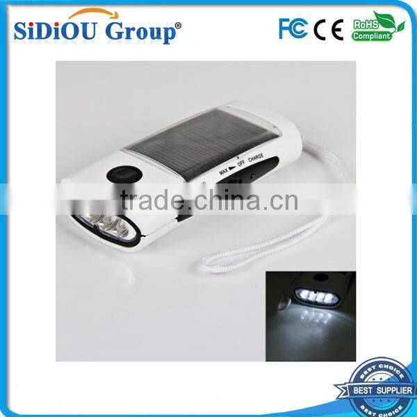 solar rechargeable led flashlight with radio