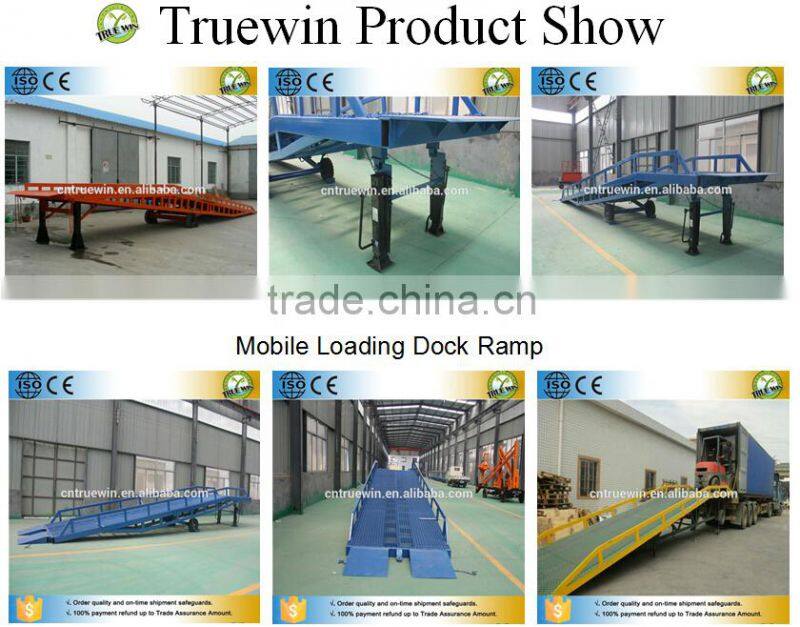 Valley bottom price truck loading use hydraulic mobile dock yard ramp