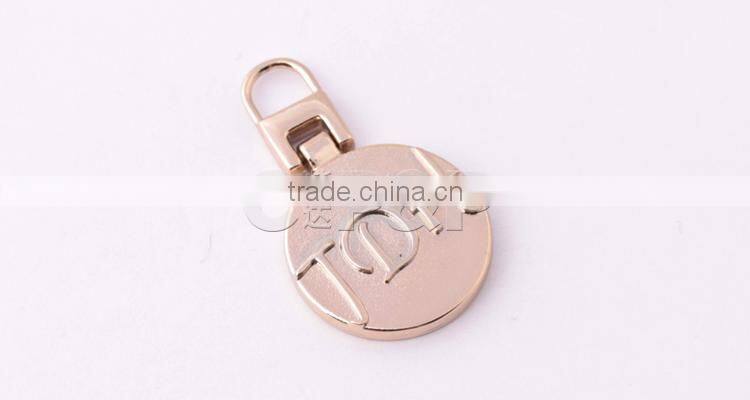 Two color plating zinc alloy zipper slider for garment and bag