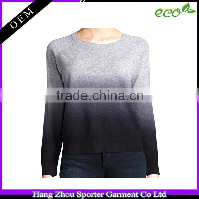 16FZCAS14 strip knitting women sweater cashmere jumper