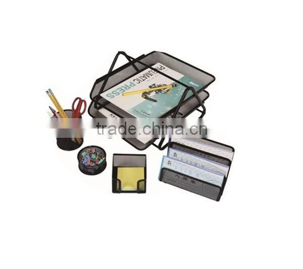 metal mesh office set of 5 pcs ,mesh document tray magazine