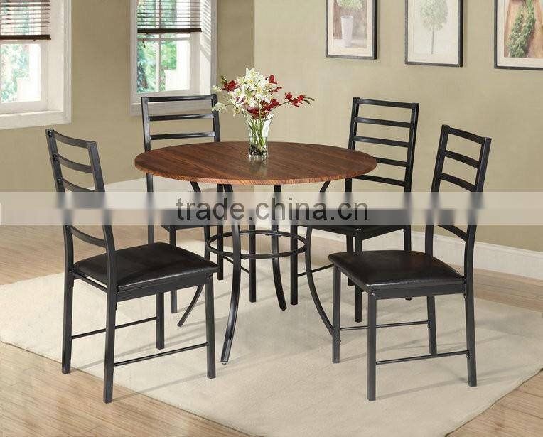 2016 modern metal frame dining table set in dining room sets