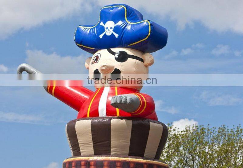 kid inflatable climb wall with pirate theme