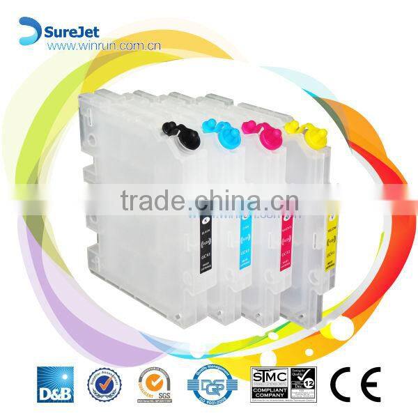 zhuhai surejet Refillable printer ink cartridges for Ricoh GC41