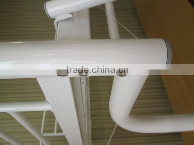 Metal Twin Loft Bed with desk Over Workstation, White