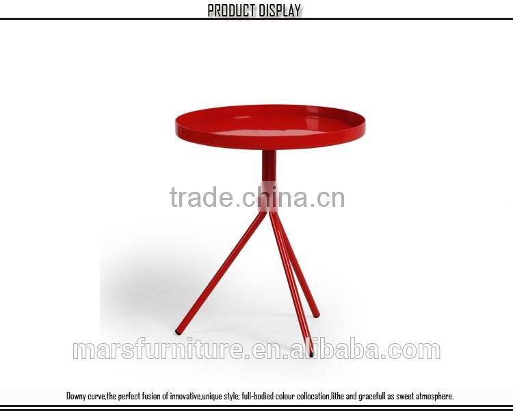 Colorful metal corner table with powder coating legs LCT-007