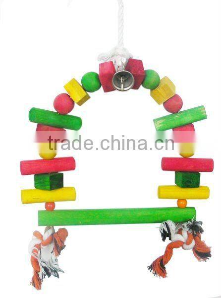 colorful wooden perch bird toys