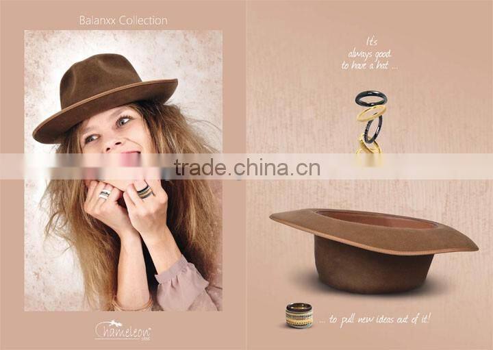 Chameleon Wholesale Jewelry Ceramic Steel Combination Stacked Ring Set